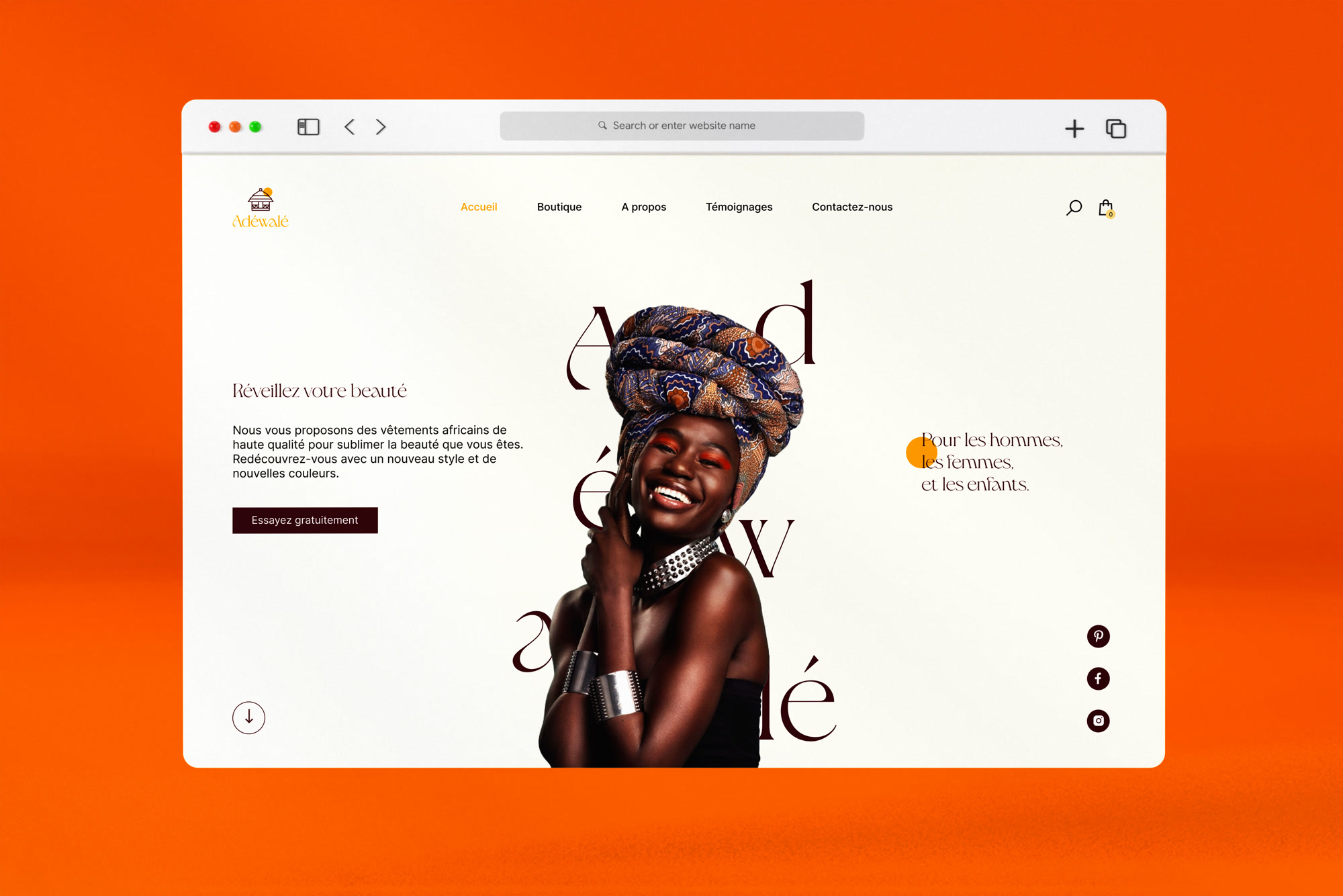 Site e-commerce Adéwalé