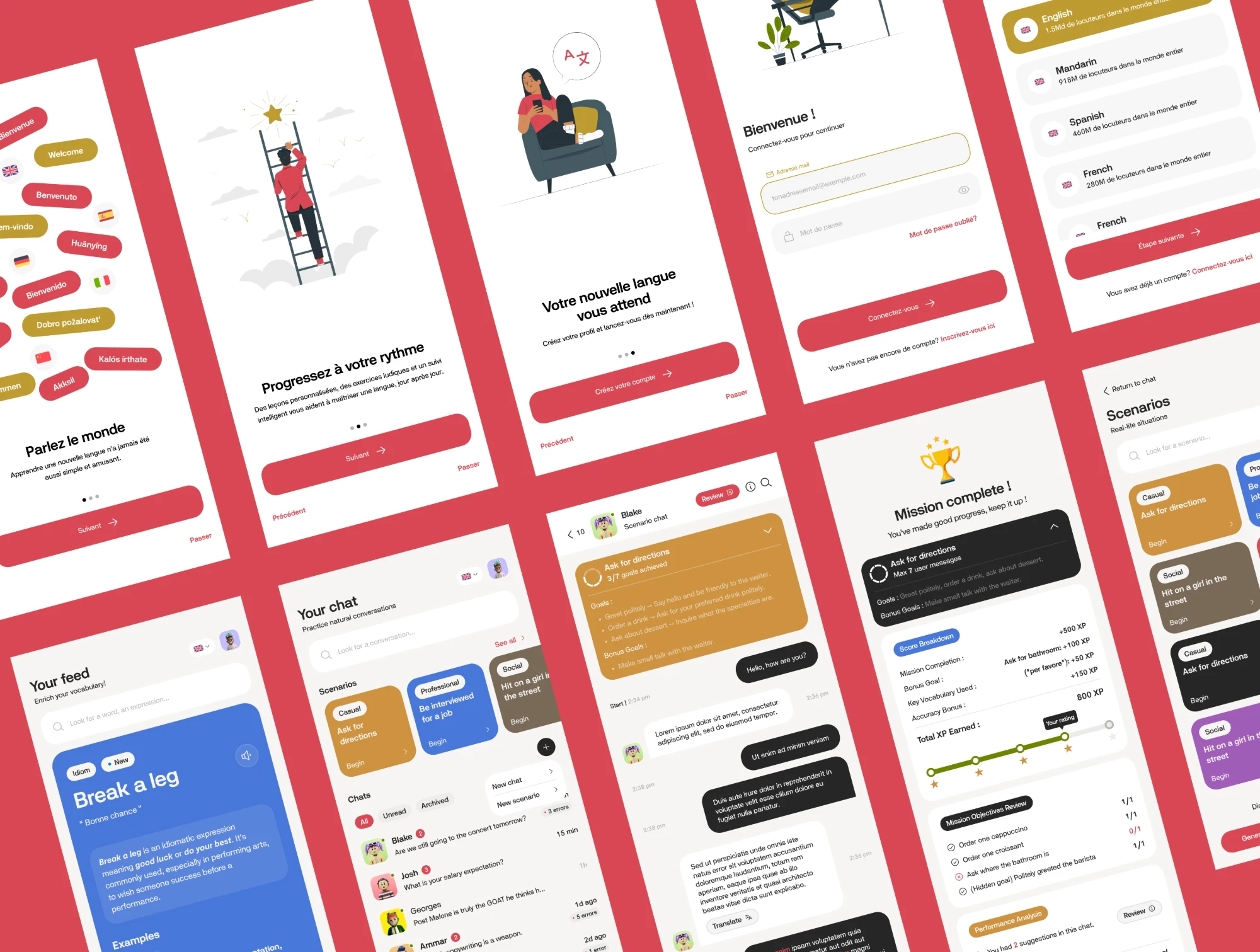 Interfaces de l’application Axent